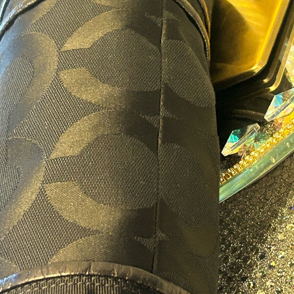 Coach Poppy Black w/Rhinestone Bag Charm 16 x 12 x 4 - Picture 16 of 17